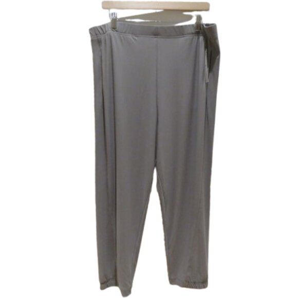 SYMPLI Half Cuff Jogger Pants in Taupe Lagenlook Travel Casual Comfy Size 16 NWT - Picture 1 of 13